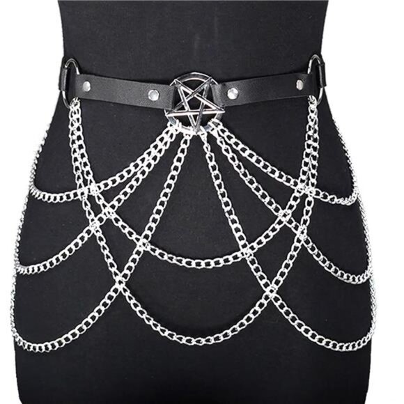 Women’s Punk Belt Waist Harness Vest Body Chain Goth Body Belt Goth Costume main image 8